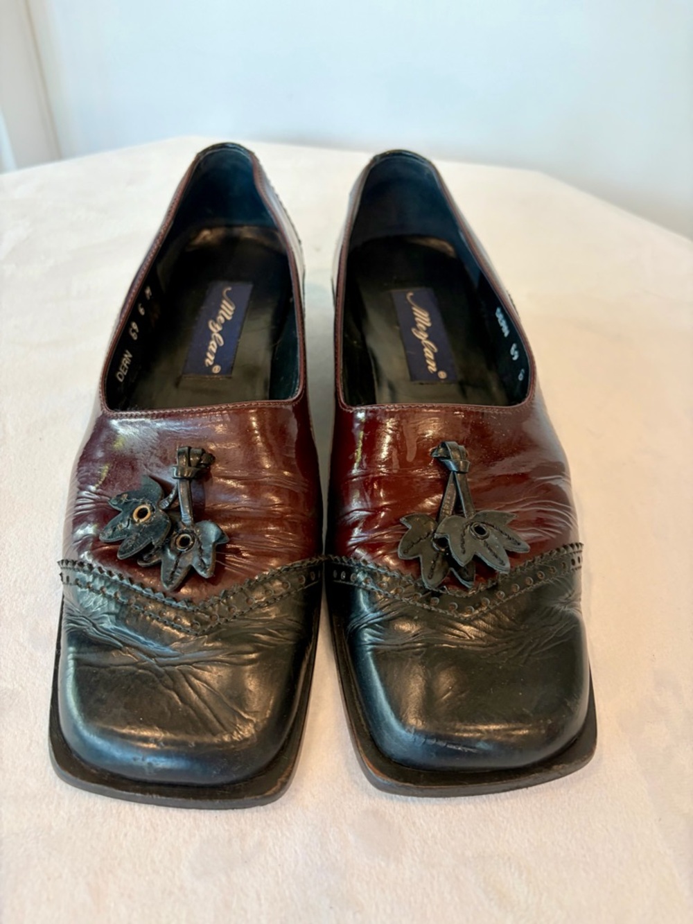 Mezlan patent &leather Derby tassel loafers, Brogue detail, square toe,6,GUC - Picture 2 of 15